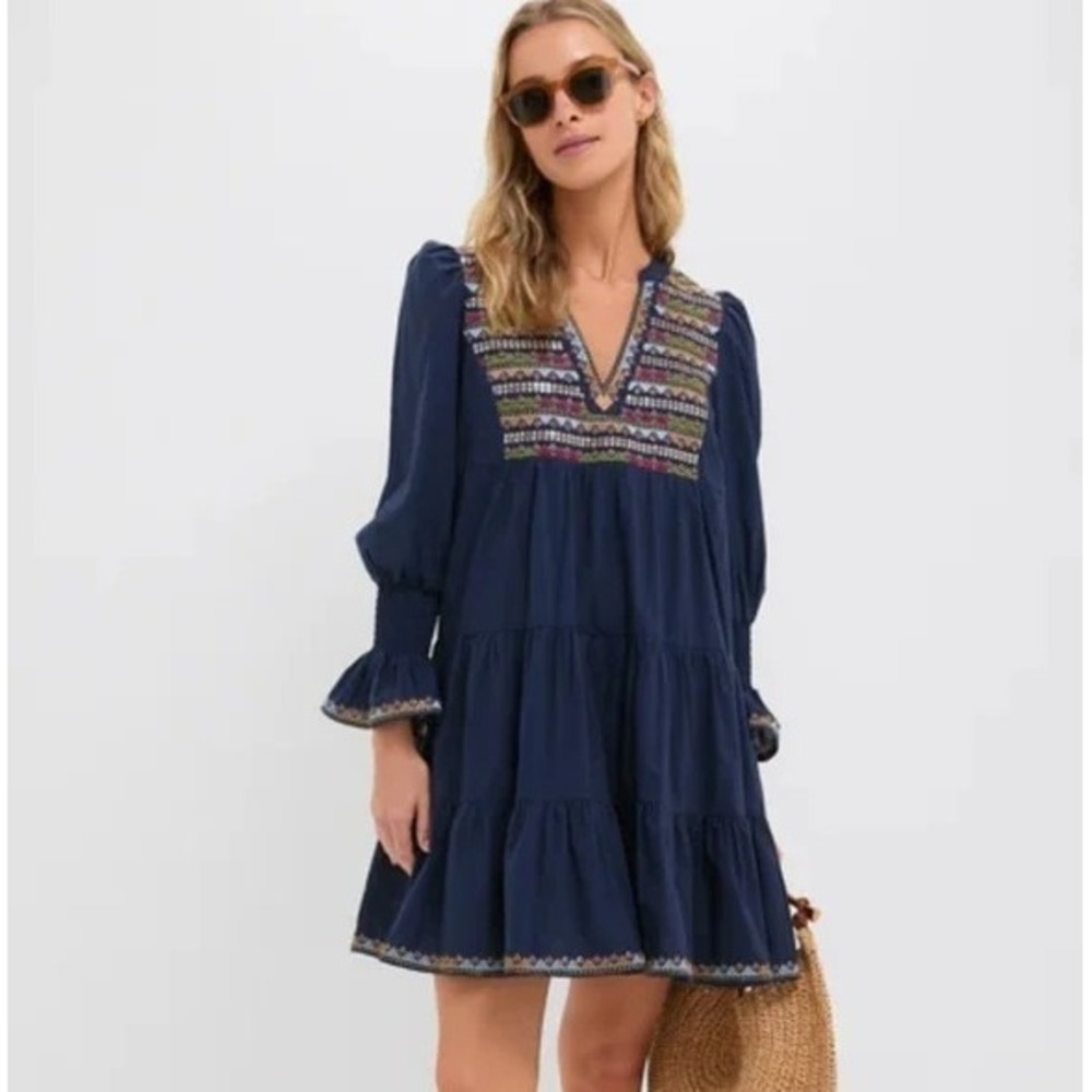 Tuckernuck Pomander Place Kenzo Dress Embroidered Sequin Festival Boho Sz L B20